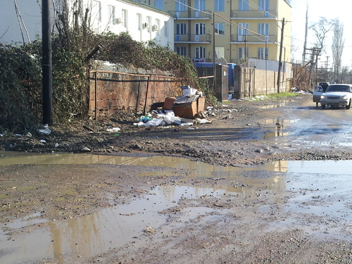 Улица Вокзальная.  Дербент, 27 декабря 2012 г. Фото Патимат Махмудовой для "Кавказского узла"