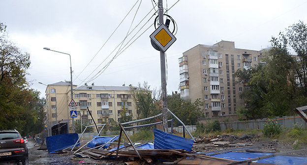 Обрыв проводов на ЛЭП. Фото Олега Пчелова для "Кавказского узла"