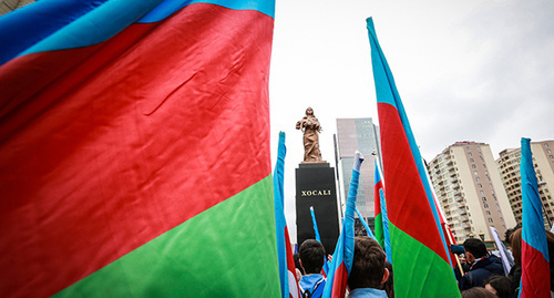 Мемориал жертвам Ходжалинской трагедии в Хатаинском районе Баку. 26.02.2016 Фото Азиза Каримова для "Кавказского узла"