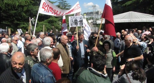 Участники акции в Тбилиси. Тбилиси, 9 мая 2016 года. Фото Беслана Кмузова для "Кавказского узла".