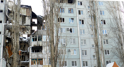 Разрушенный взрывом дом в Волгограде. Январь 2016 г. Фото Татьяны Филимоновой для "Кавказского узла"