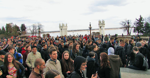 Шествие сторонников Навального. Волгоград, 26 марта 2017 г. Фото Вячеслава Ященко для "Кавказского узла"