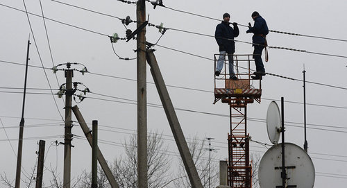 Ыосстановление рабоы ЛЭП. Фото  © Sputnik / Михаил Воскресенский
 http://sputnik-ossetia.ru/South_Ossetia/20150929/656064.html