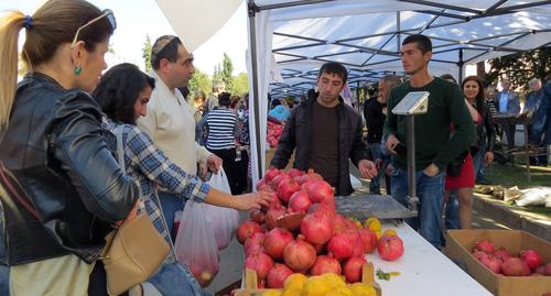 На первом фестивале граната в городе Мартуни в Мартунинском районе. Нагорный Карабах, 29 октября 2017 года. Фото Алвард Григорян для "Кавказского узла"