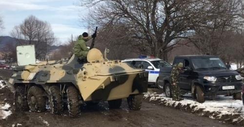 Спецоперация на окраине станицы Зеленчукской, КЧР. 18 декабря 2017 год. Фото: пресс-служба НАК РФ.