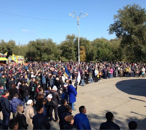 Митинг в Элисте. Фото Алены Садовской для "Кавказского узла"