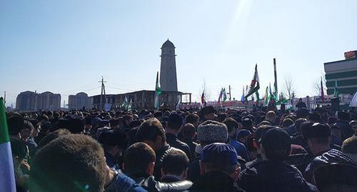 Митинг в Магасе. 26 марта 2019 г. Фото Умара Йовлоя для "Кавказского узла"