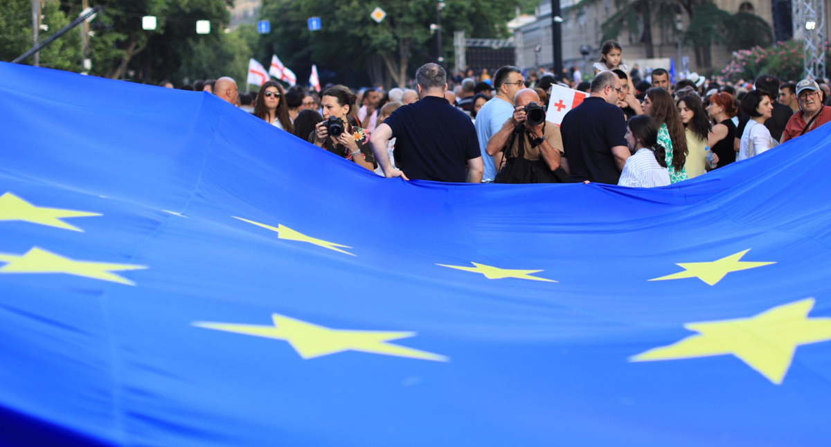 Акция поддержки евроинтергации в Зугдиди. Фото: სირცხვილია  Shame Movement/FB*