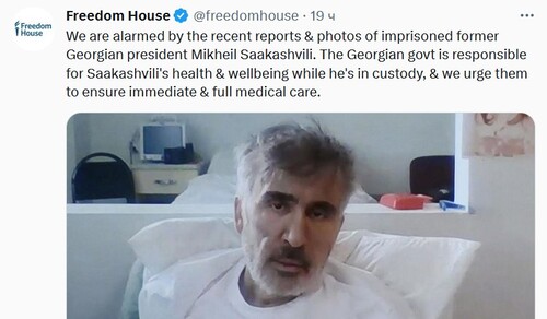 Скриншот публикации Freedom House https://twitter.com/freedomhouse/status/1621557346911637507?cxt=HHwWhsC-2Zn09oAtAAAA