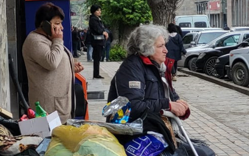 Беженцы из Нагорного Карабаха в Горисе. Фото Алвард Григорян для  "Кавказского узла".