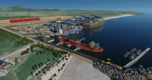 Рендер порта Анаклия. Скриншот с сайта  https://cbw.ge/economy/anaklia-port-will-be-built-with-co-participation-of-the-state